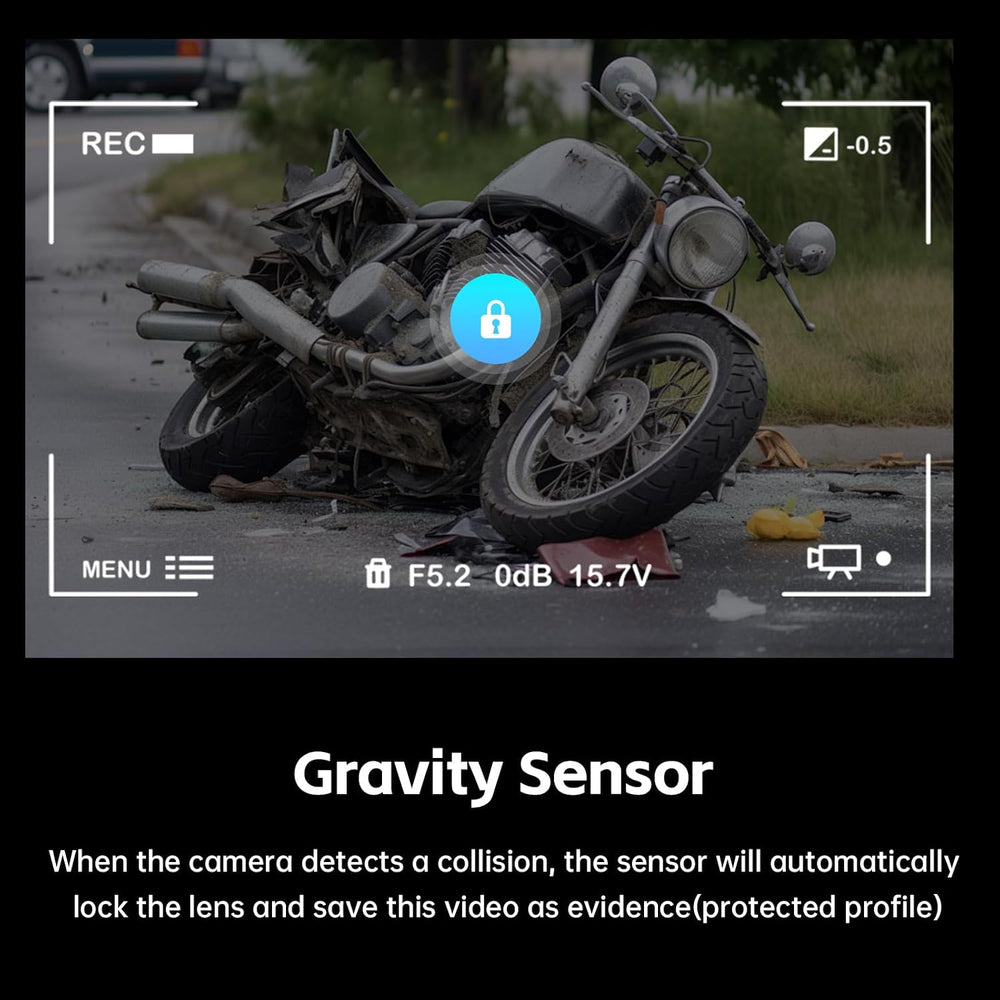 FreedConn Motorcycle Bluetooth Headset with Camera 2K Hi-Res 360°Shooting 6 R...