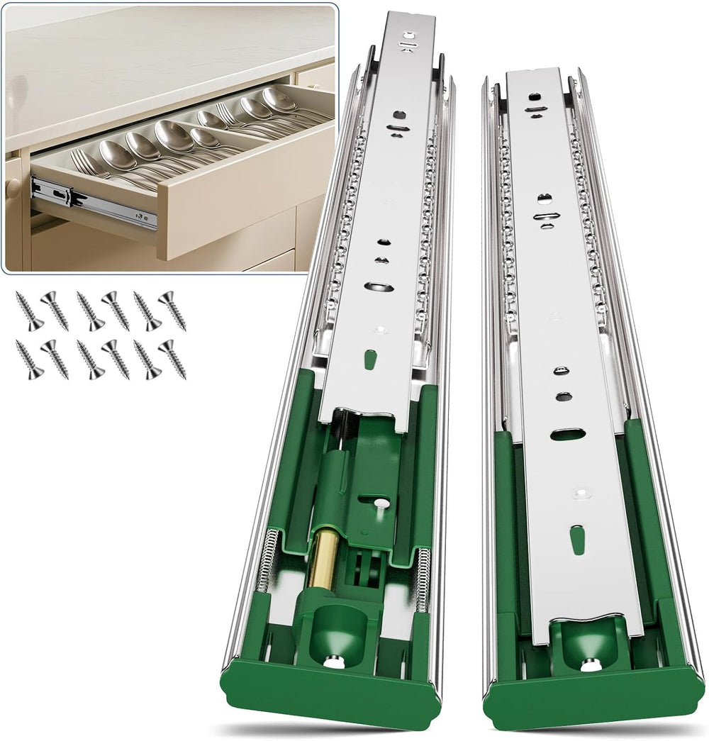6 Pairs 22 Inch Soft Close Drawer Slides Ball Bearing Cabinet Rails