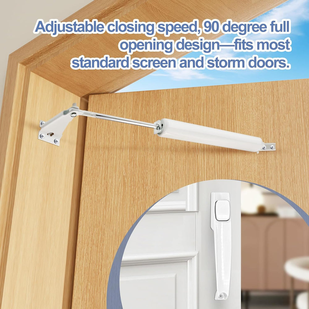 2 Sets Storm Door Closer Screen Door Shock Replacement Screen Doors Hydraulic...