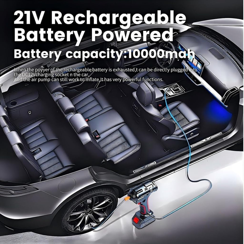 Cordless Air Compressor 160PSI Portable Tire Inflator with 10000mAh Battery &...