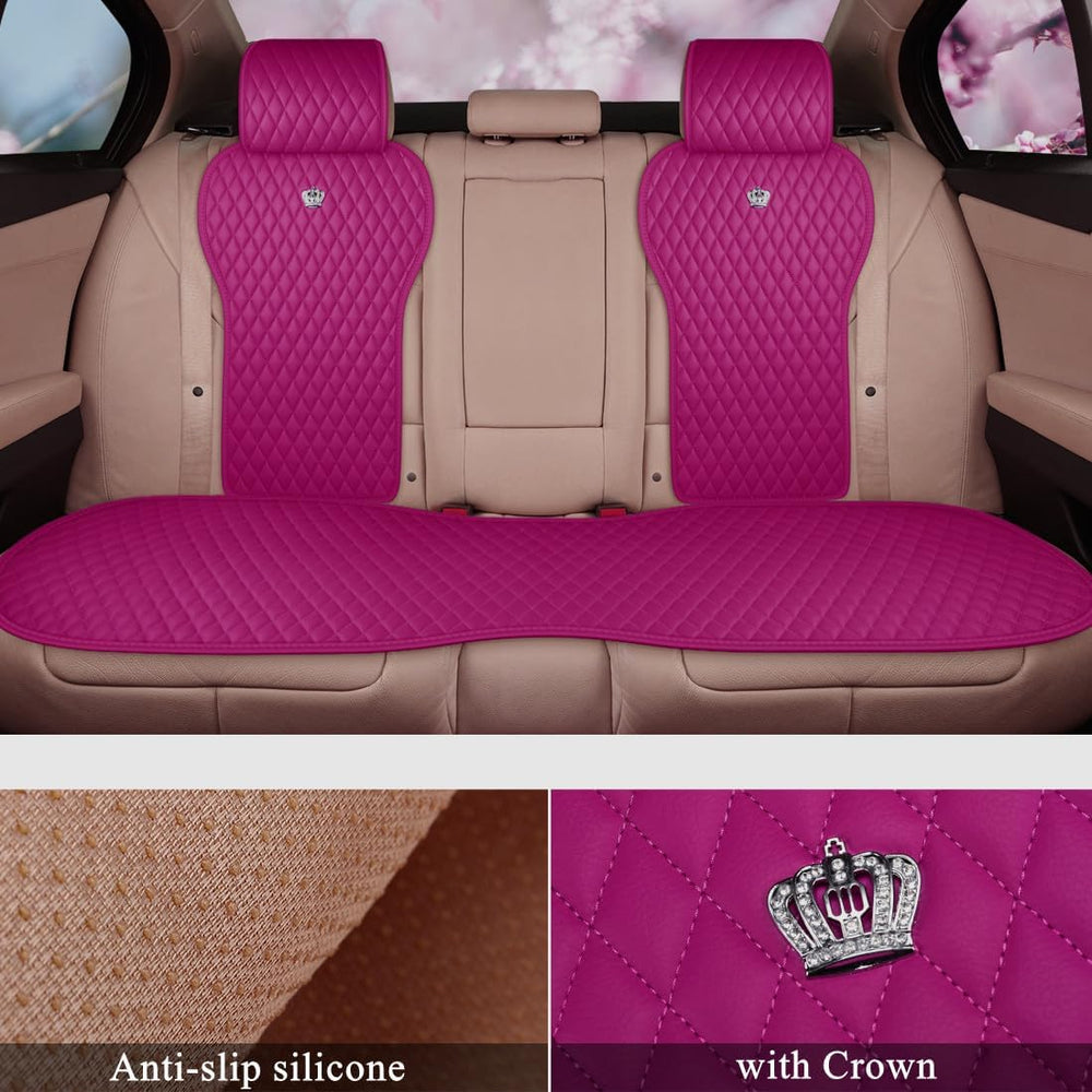 Rose Pink Automotive Seat Covers Leather Universal Seat Covers