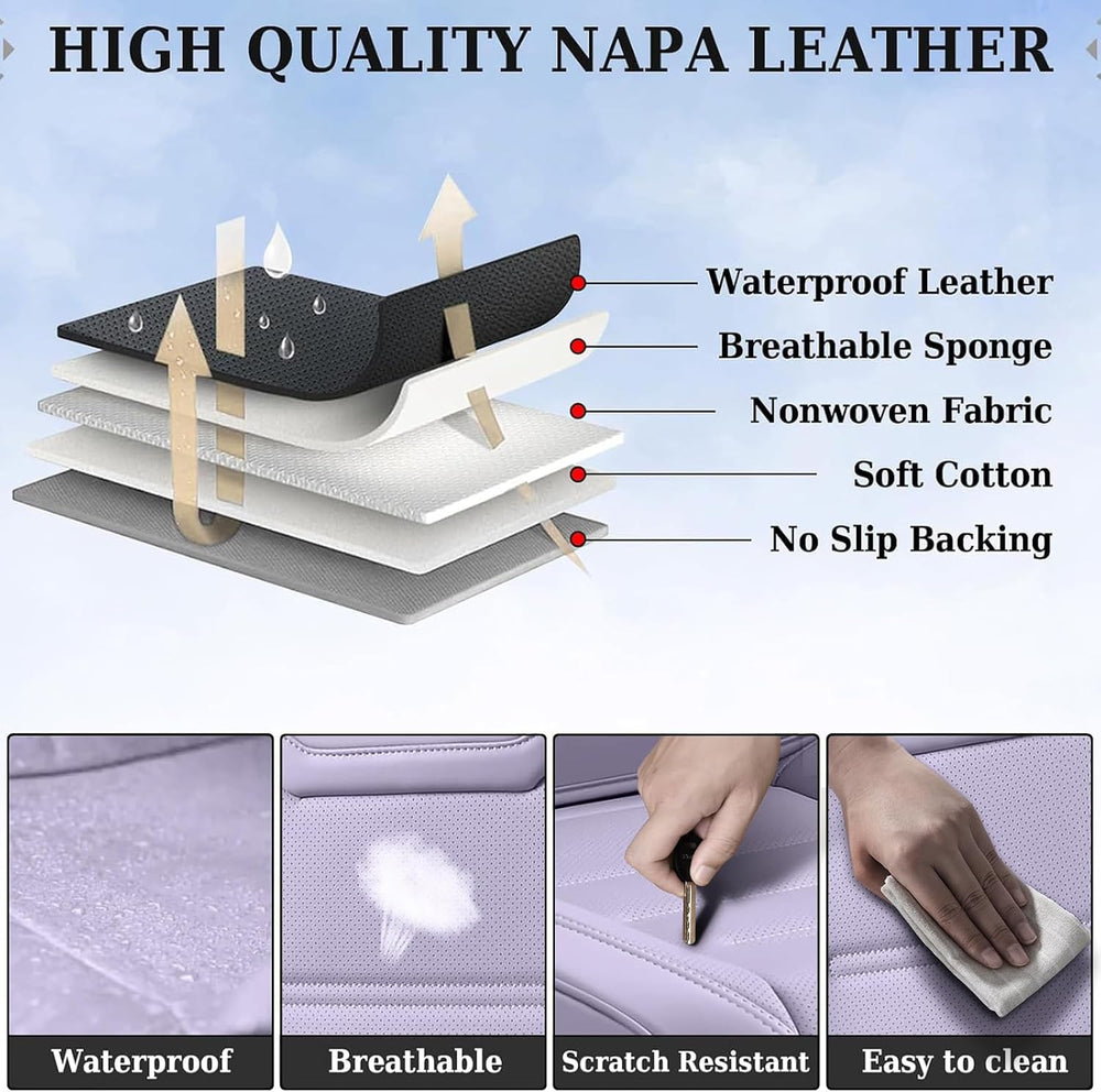 Coverado Car Seat Covers Full Set, Seat Covers for Cars, Car Seat Protector W...