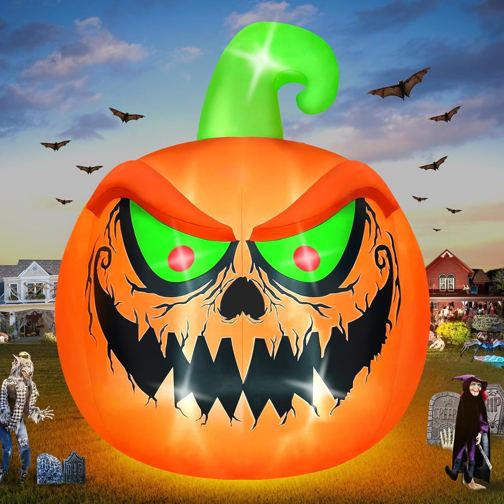 Kalolary 15 FT Giant Halloween Inflatable Pumpkin Outdoor Decorations Blow Up...