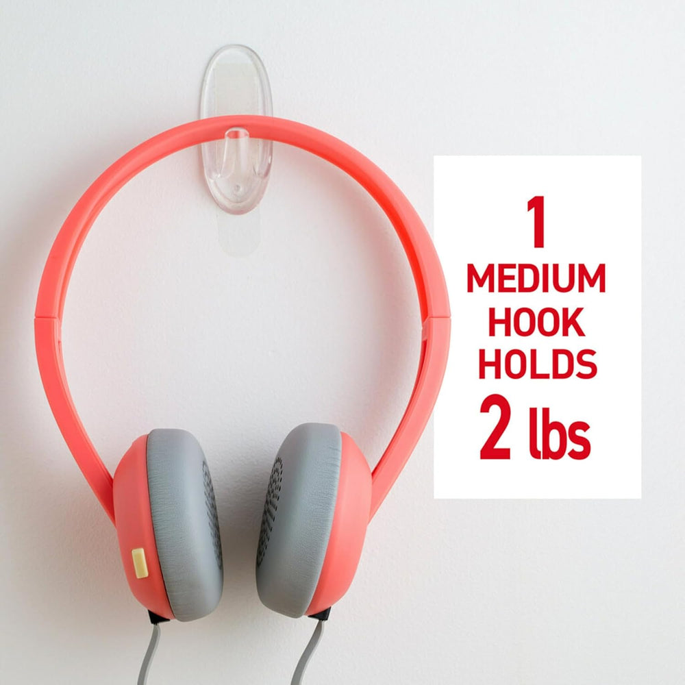 Command Medium Clear Clear Hooks, 50 Hooks, 50 Strips