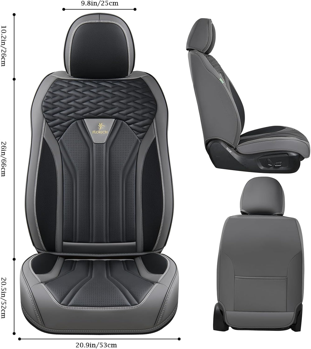 FLORICH Leather Seat Covers, Seat Covers Full Set, Car Seat Protectors 5 Seat...