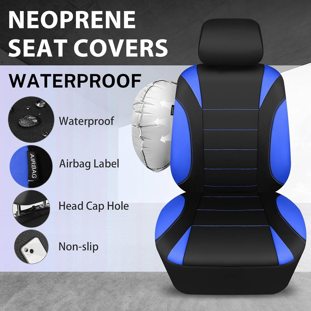 CAR PASS Neoprene Wetsuit Seat Covers, Waterproof Car Seat Covers Front with ...