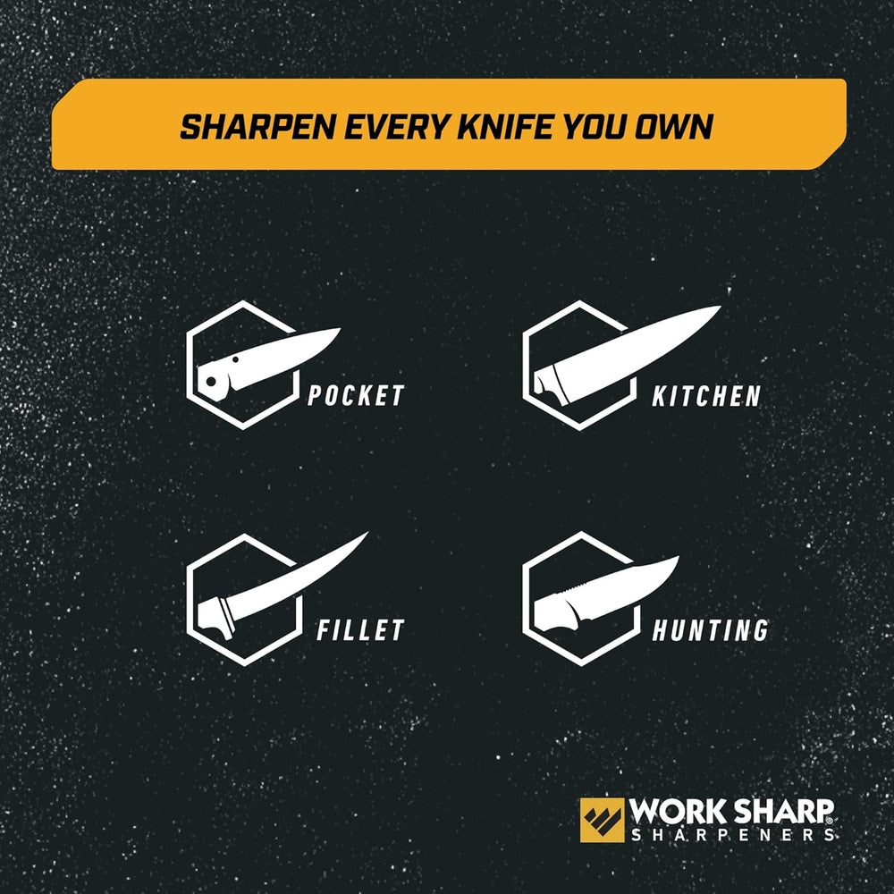 Work Sharp Precision Adjust Knife Sharpener Kit, Fixed Angle System