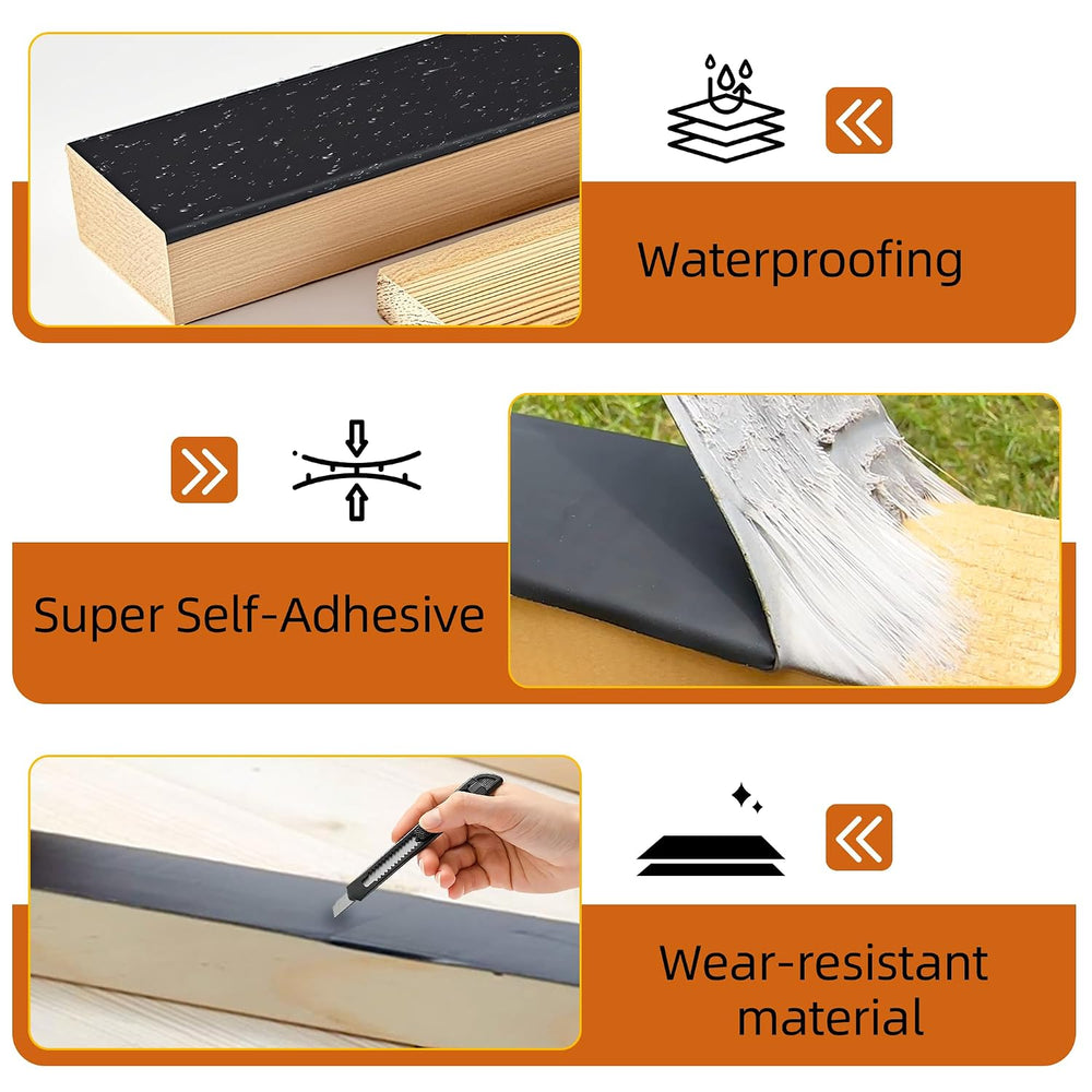 Butyl Joist Tape for Decking 2''ร50', 4 Rolls Waterproof Deck Tape