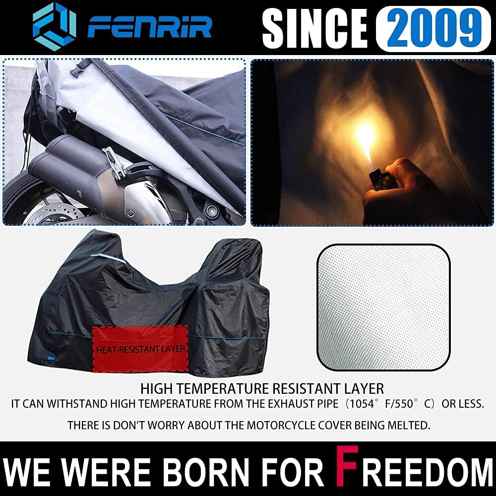 FENRIR 420D 90" INCH Motorcycle Cover Waterproof Outdoor Storage Compati...