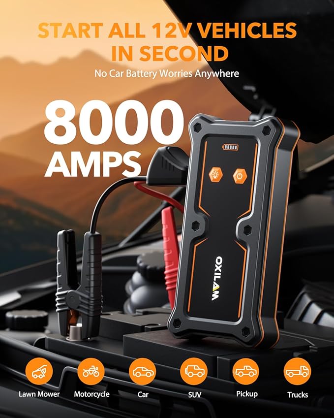 OXILAM 8000A Jump Starter