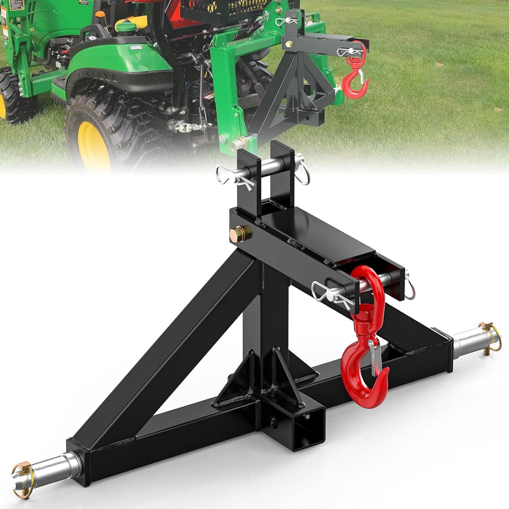 3 Point Trailer Hitch 2” Receiver Quick Hitch Compatible with Cat 1 Tractor