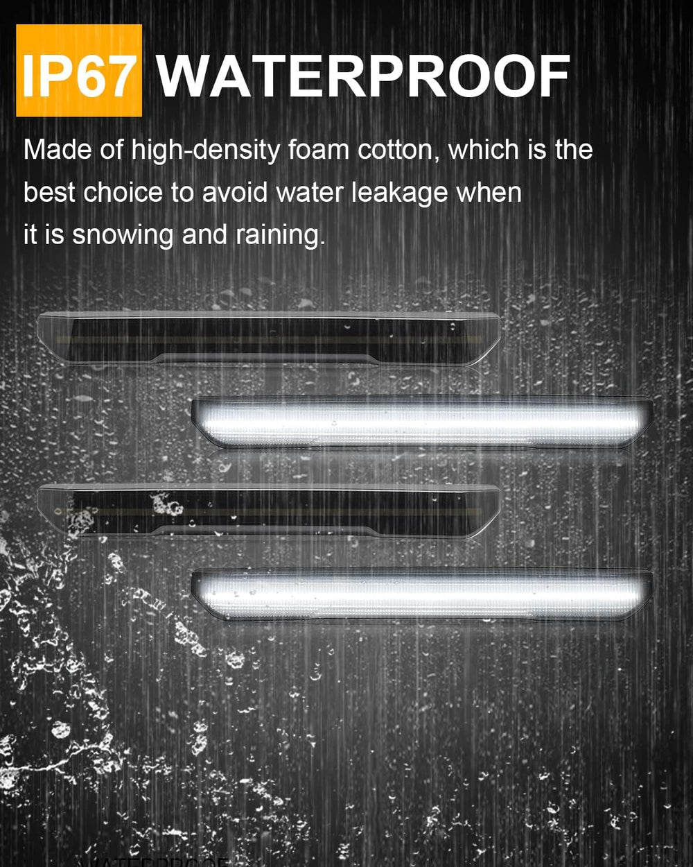 4 PCS Smoked Lens LED Side Marker Lights Replacement for Sierra 2500HD 3500HD...