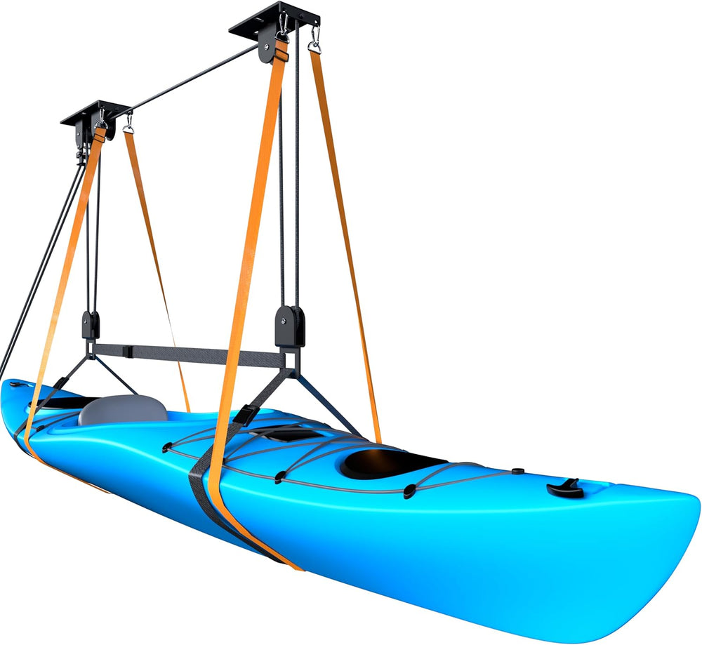 Kayak Hoist for Garage Ceiling, Lift Pulley System for Canoe/Ladder