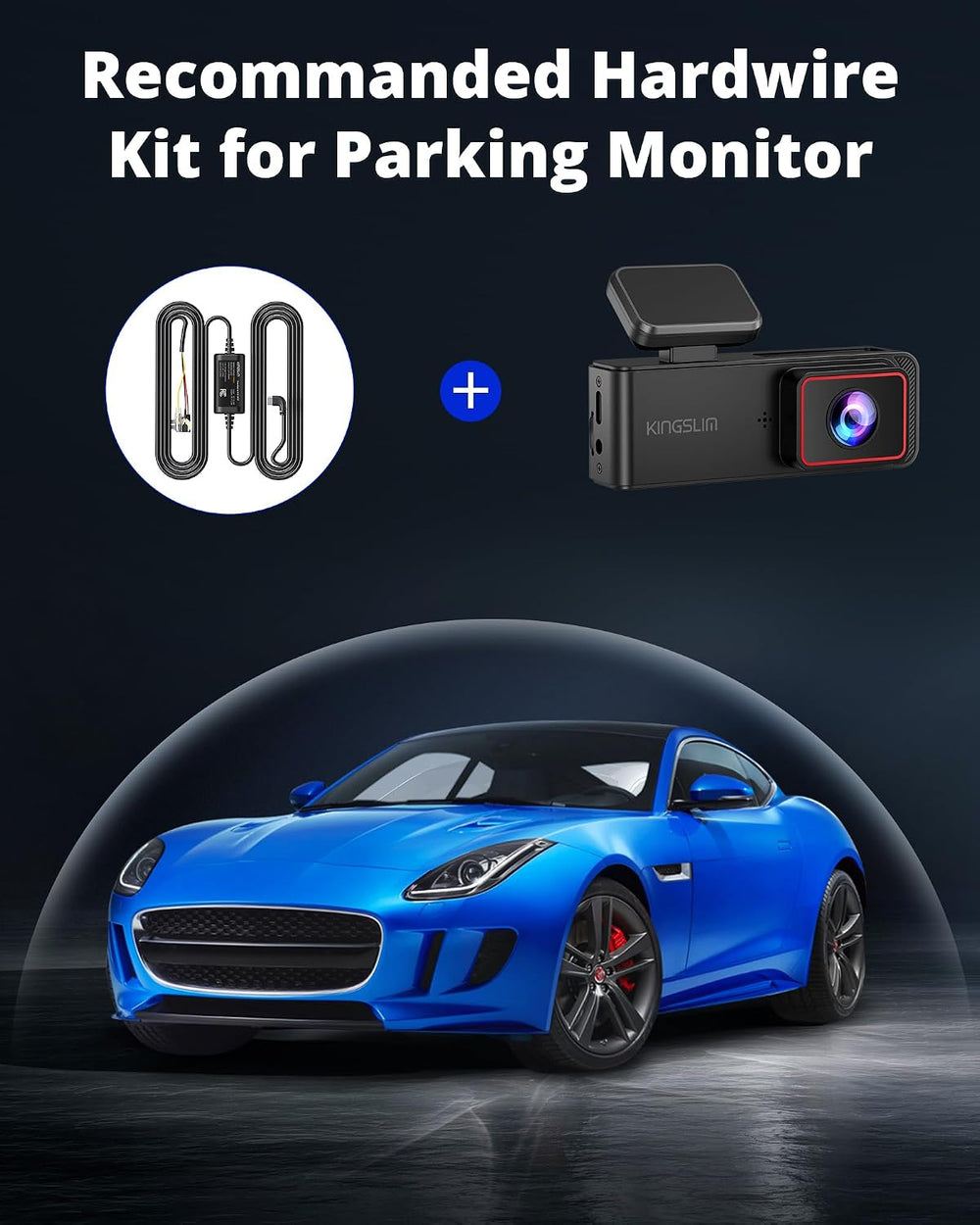 Dash Cam Front and Rear Camera 4K+1080P, Kingslim Dash Camera for Cars Built-...