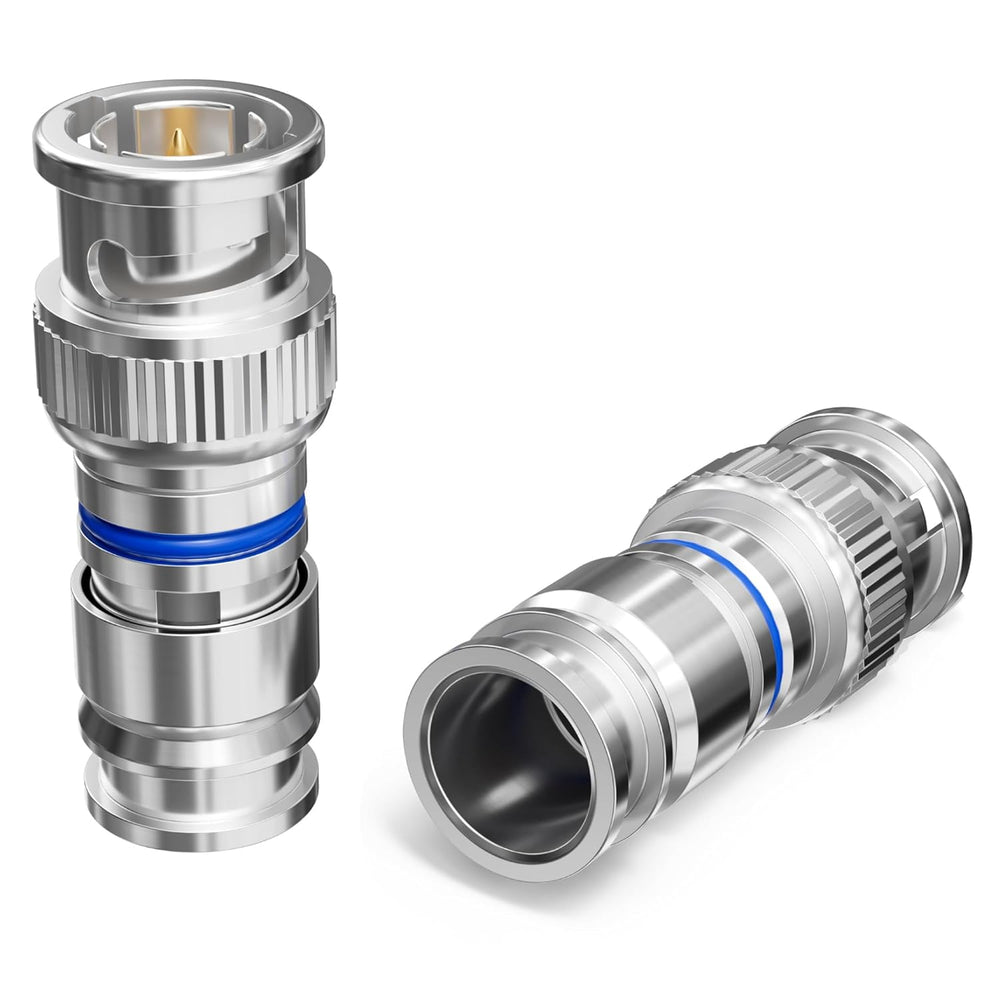 THE CIMPLE CO - BNC Compression Connector for RG6 Coaxial Cable - Male RG6 BN...