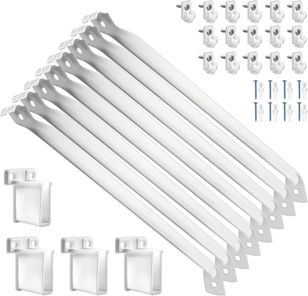 12 Inch Wire Shelf Brackets Set, 8 Wire Rack Support Brackets, 16 Wire Shelf ...