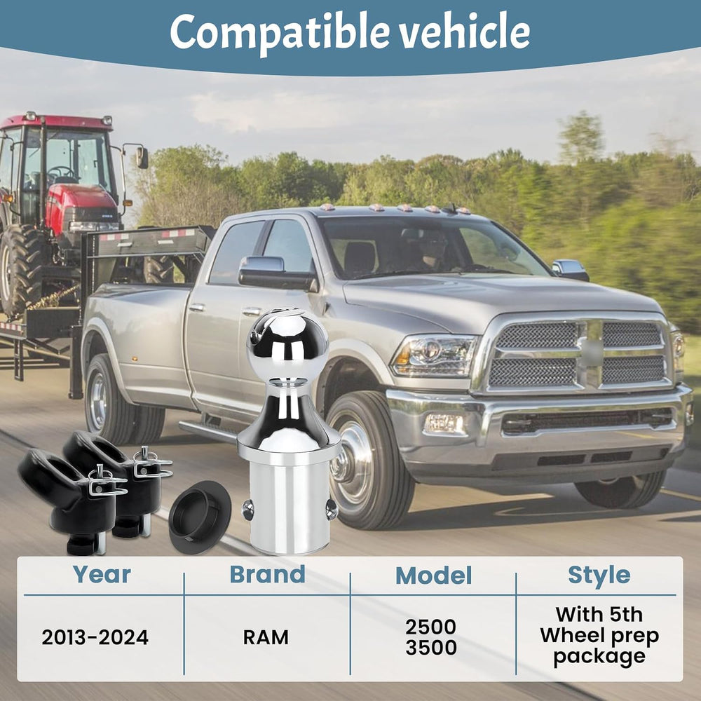 60618 Puck System Gooseneck Hitch Ball Kit, for 2013-2023 Dodge RAM 2500 3500...
