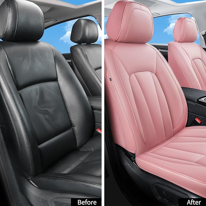 Pink Seat Covers for Cars, Front Seats Universal Fit for SUV, Sedans and Trucks