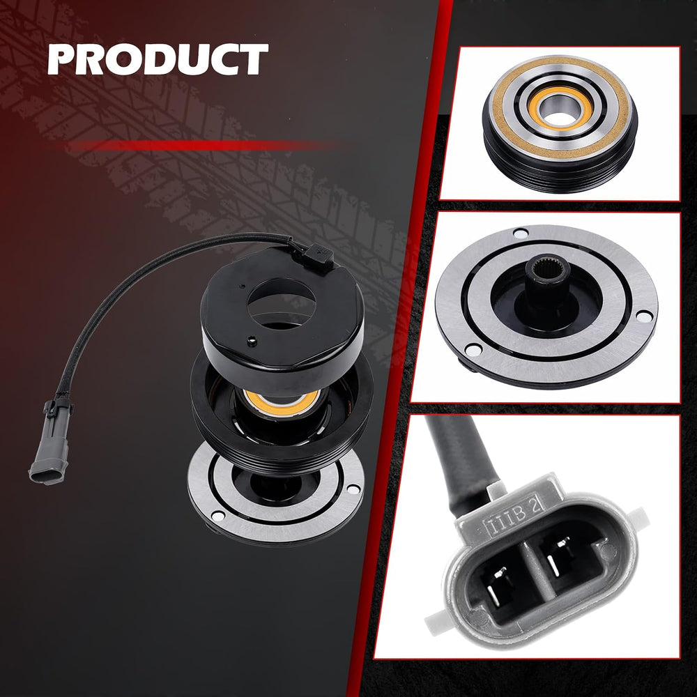AC Compressor Clutch Kit Fit for Silverado 1500 2500 HD, Tahoe, Suburban, Exp...