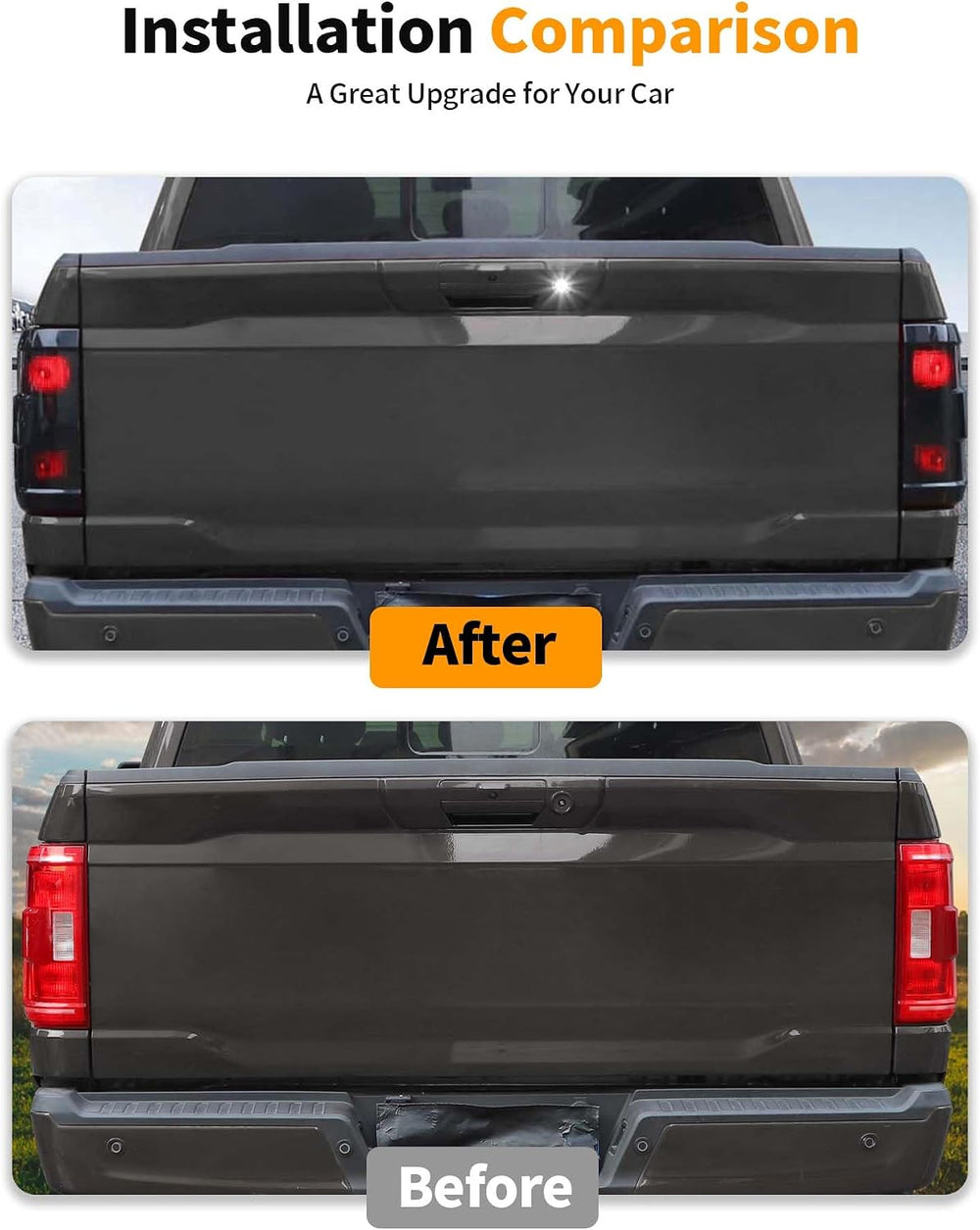 Hoolcar Tail Light Lamp Cover Guard Trim Compatible with Ford F150/Raptpr 202...