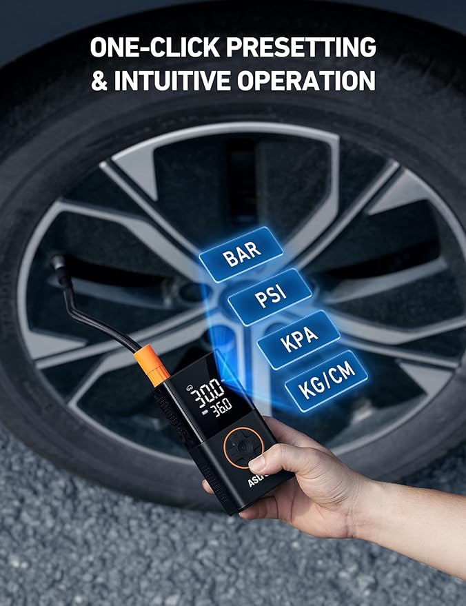 AstroAI L7 Tire Inflator Portable Air Compressor Cordless-2pack Bike Pump