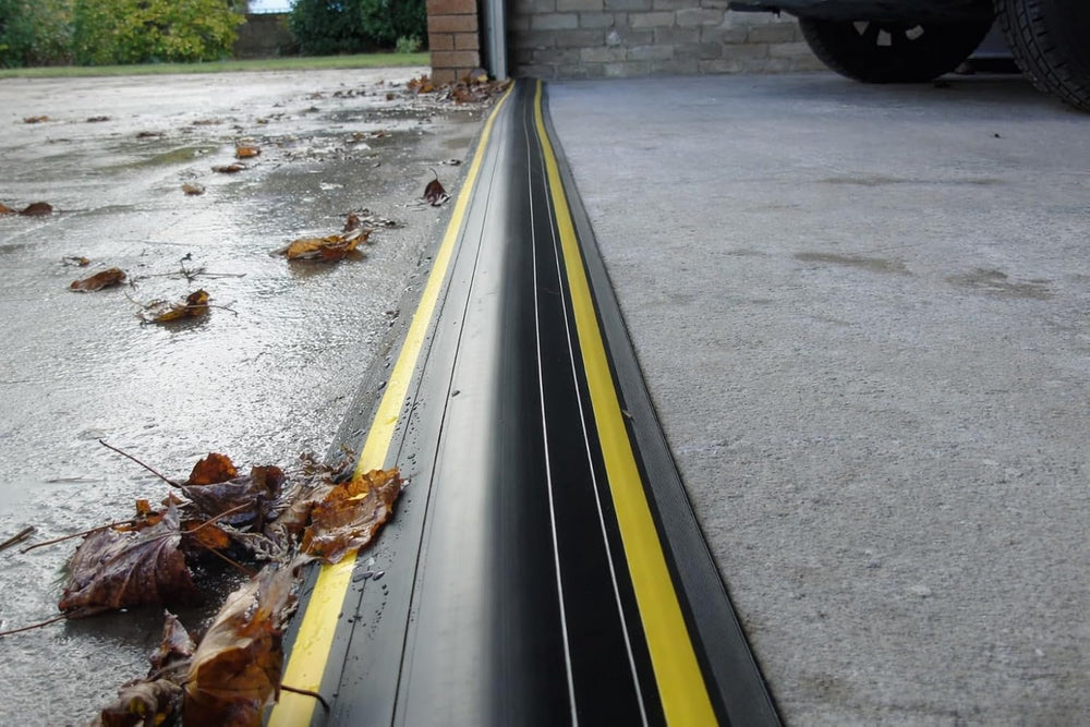 1 ½" High Garage Door Flood Barrier Threshold Seal Kit (20'3") ...