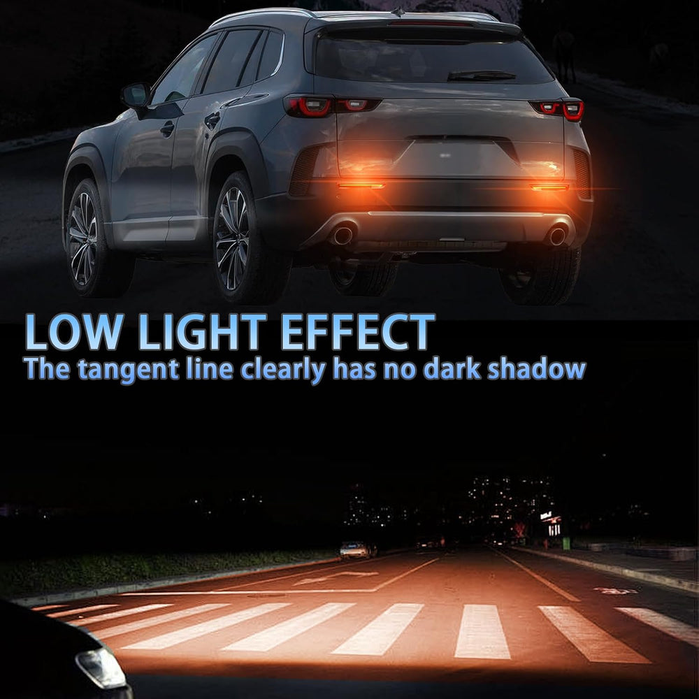 Red LED Rear Bumper Reflectors Fog Brake Tail Light Lamps Compatible with Maz...