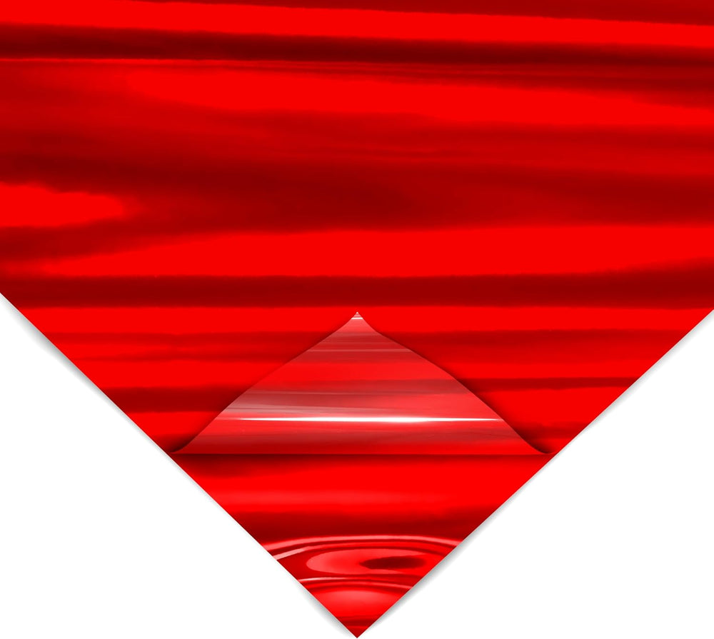VViViD Holographic Chrome Red Vinyl Wrap DIY Air-Release Adhesive Film 10ft x...