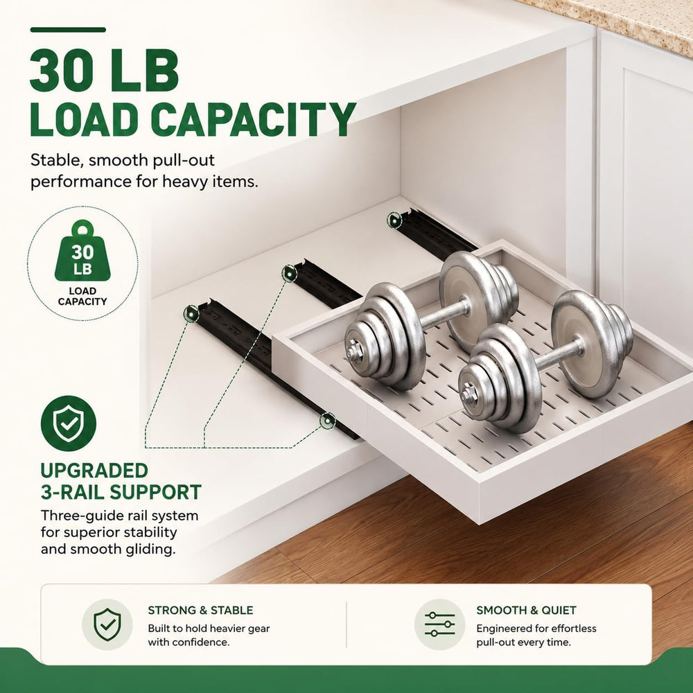 Pull out Cabinet Organizer,Expandable,No Drill,Heavy Duty,Kitchen