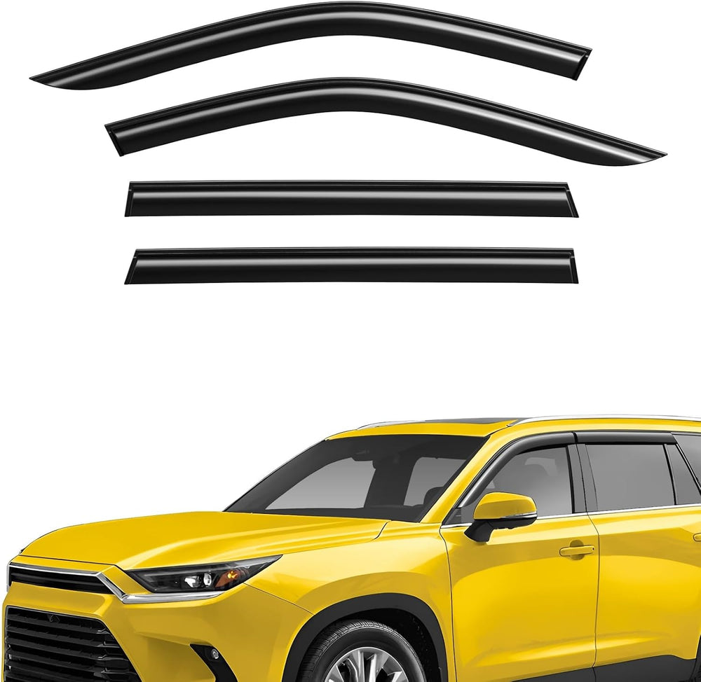 Extra Durable Window Deflectors Tape-On Window Visors Rain Guards Fit (4pcs)