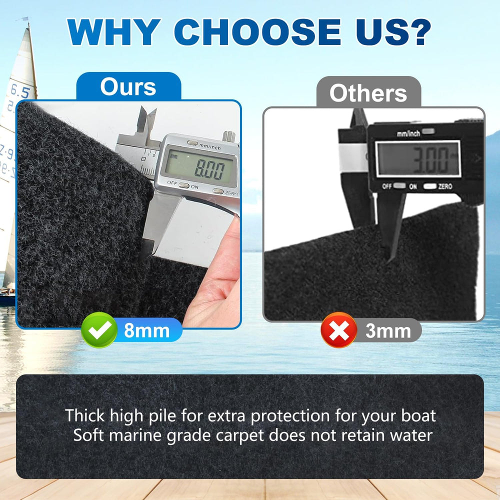 20inchx20FT- 25oz,Thicken Boat Trailer bunk Carpet, Marine Carpet Built for U...