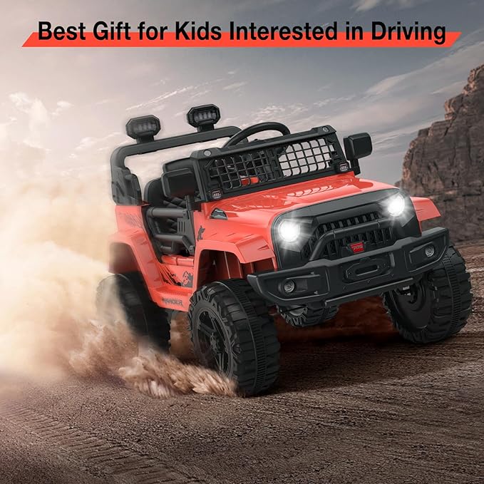 12V Kids Electric Ride On Truck Car w/Parent Remote Control, Spring Suspension