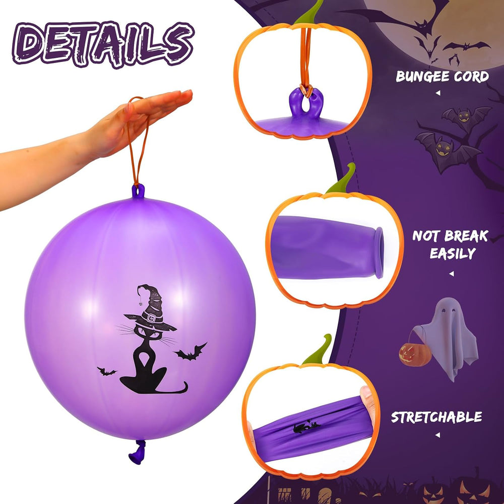 120 Pcs Halloween Punch Balloons Bulk 18 Inch Latex Halloween Prizes Bulk