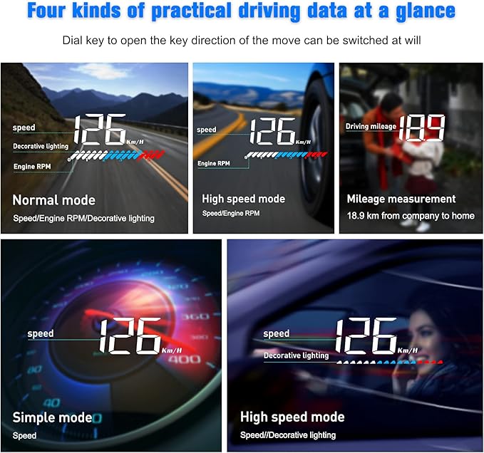 Heads up Display for Cars Car HUD M7, Digital Speedometer for Car OBD/GPS Smart