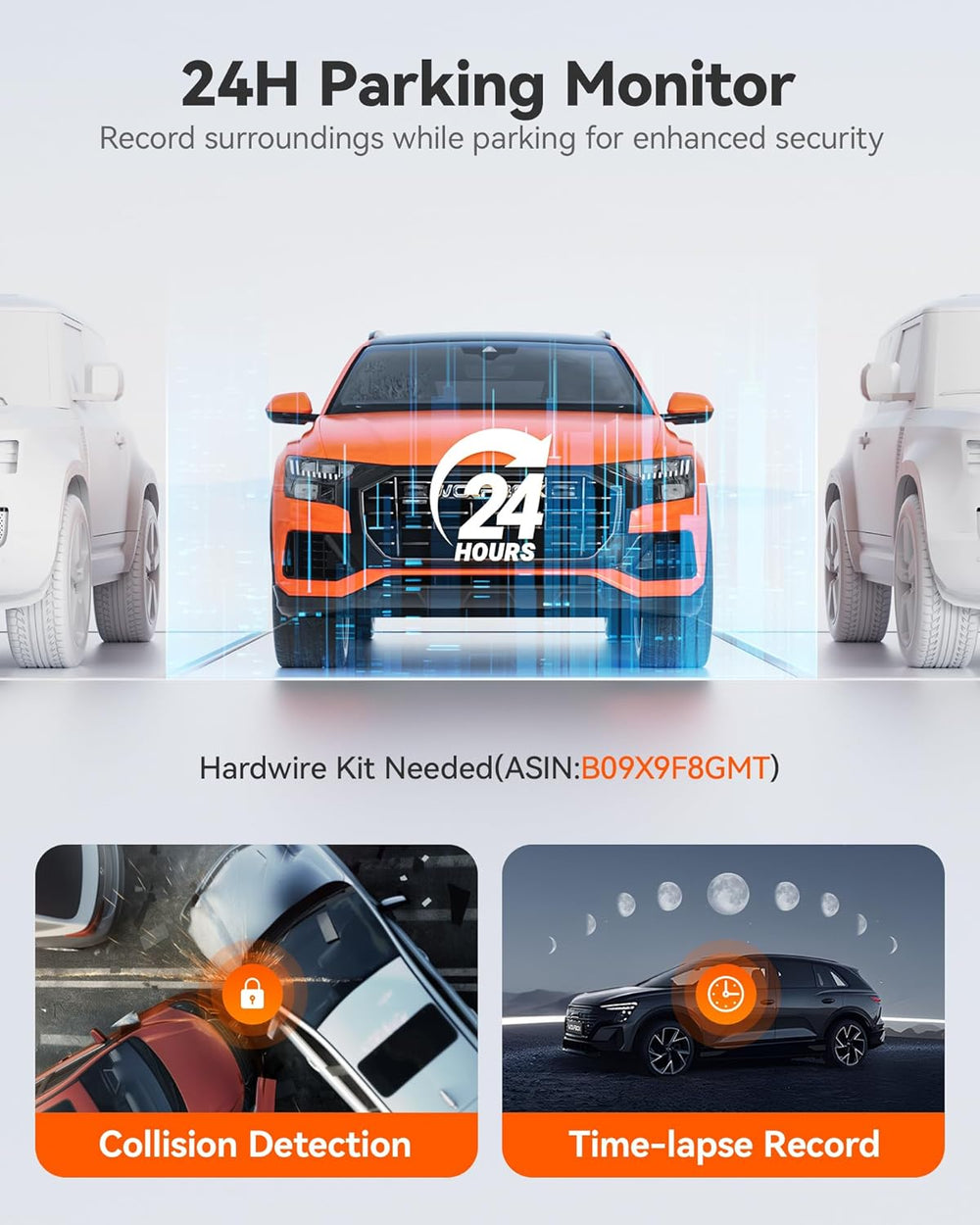 WOLFBOX G850 PRO 4K Mirror Dash Cam with ADAS and BSD,64GB Card,5.8GHz WiFi