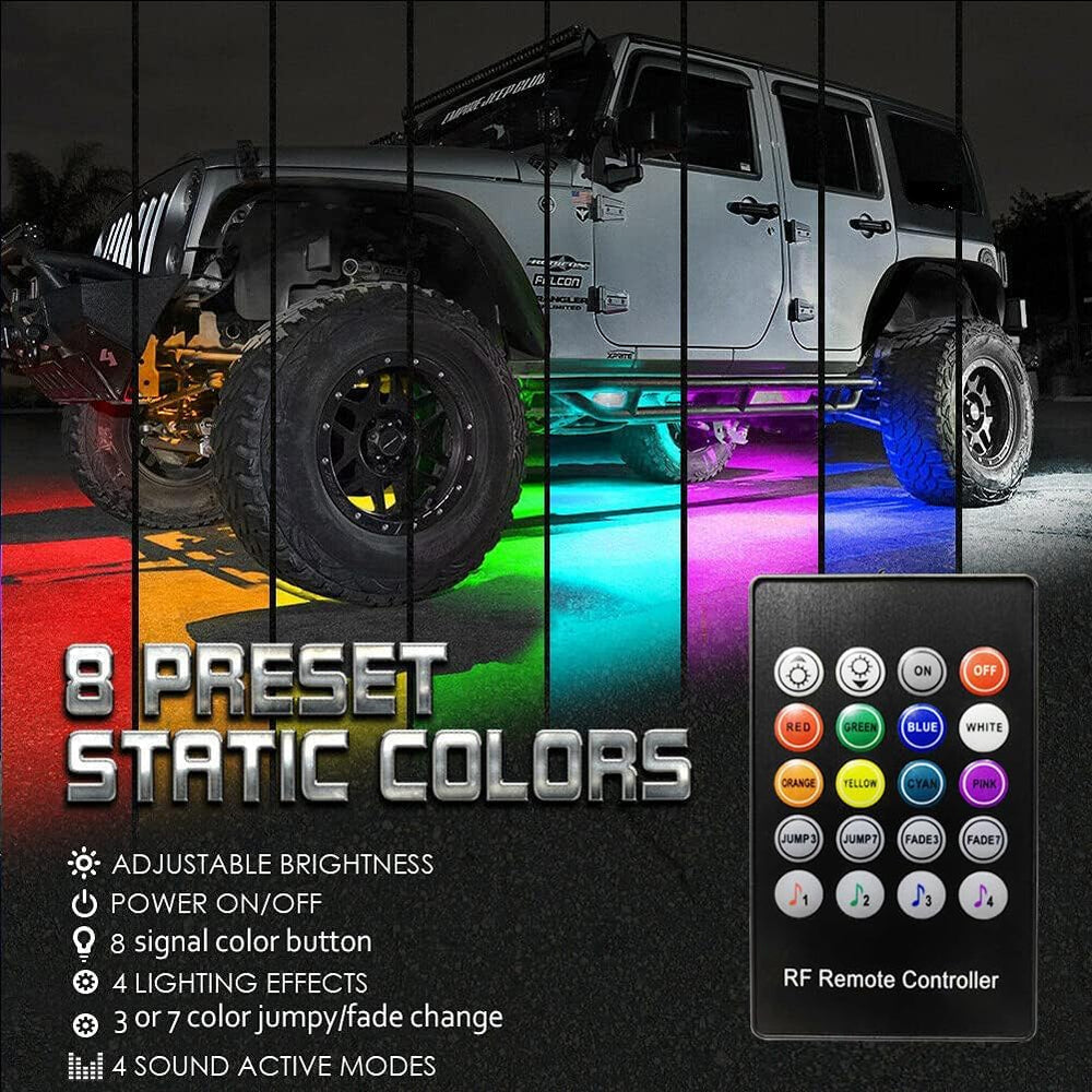 Underglow Kit for Car, Led Underglow Lights with App and Remote Control, 16 M...