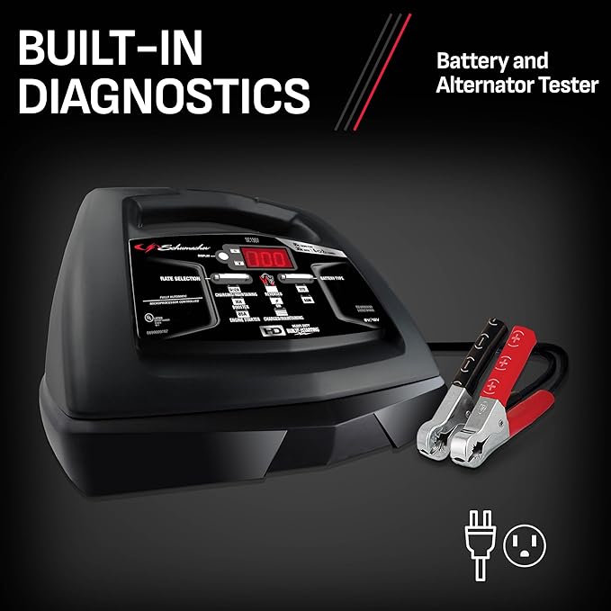 Schumacher Electric 6A Battery Charger and 85A Engine Starter, 6-in-1 Solution