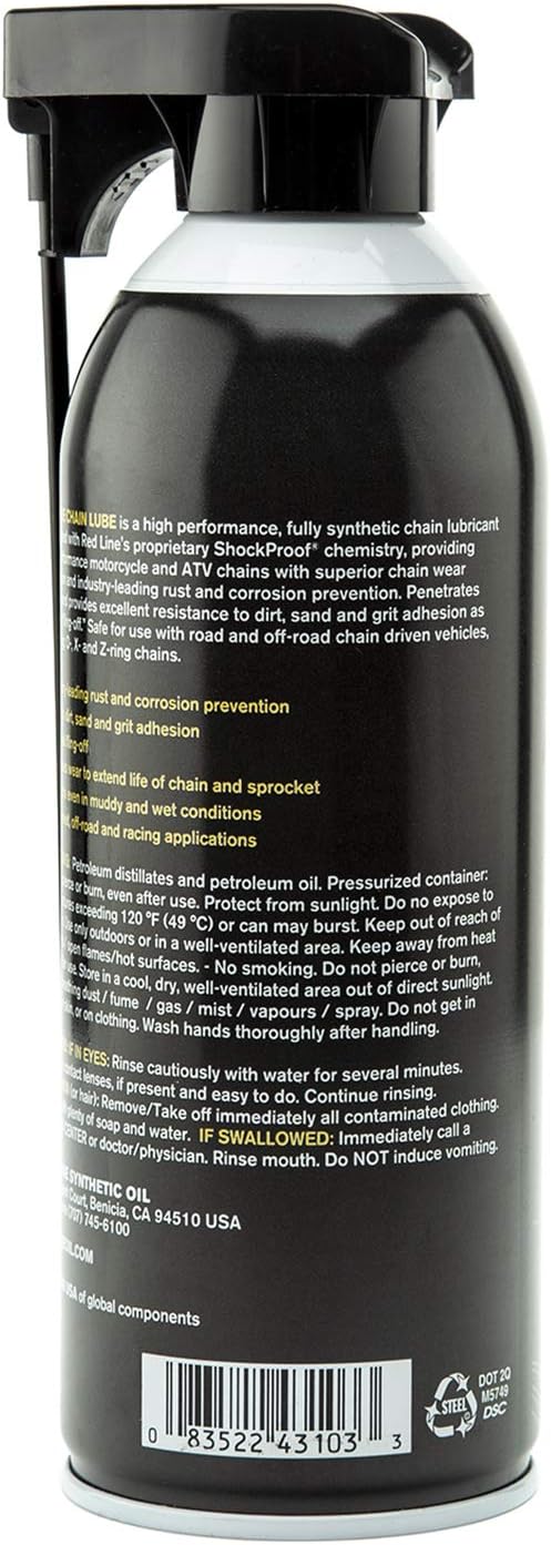 Red Line 43103 Chain Lube with Shockproof - 13 Ounce