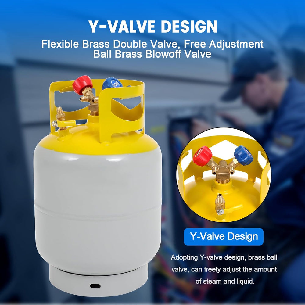 50 LB Refrigerant Recovery Cylinder Tank for R12, R22, R134A, R410A