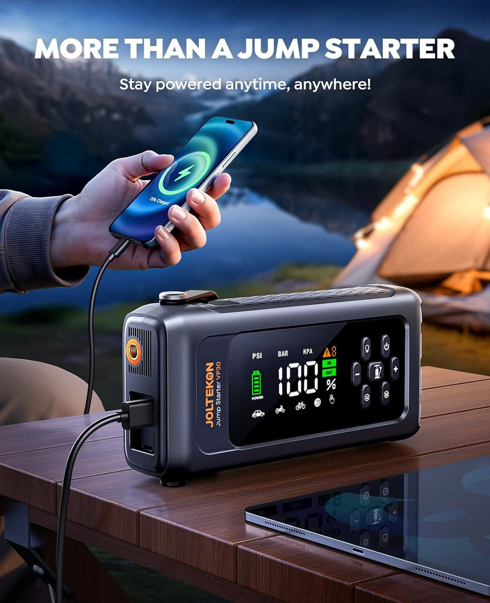 Car Battery Jump Starter with Air Compressor 4500A 150PSI, Car Jumper Starter...