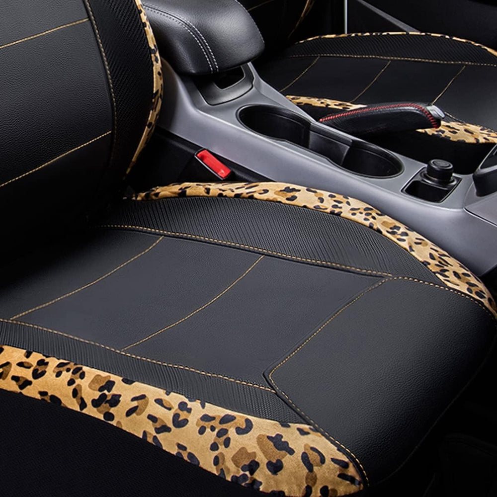 Flying Banner car seat Covers Protects Leopard Printing Polyester and PVC Fib...