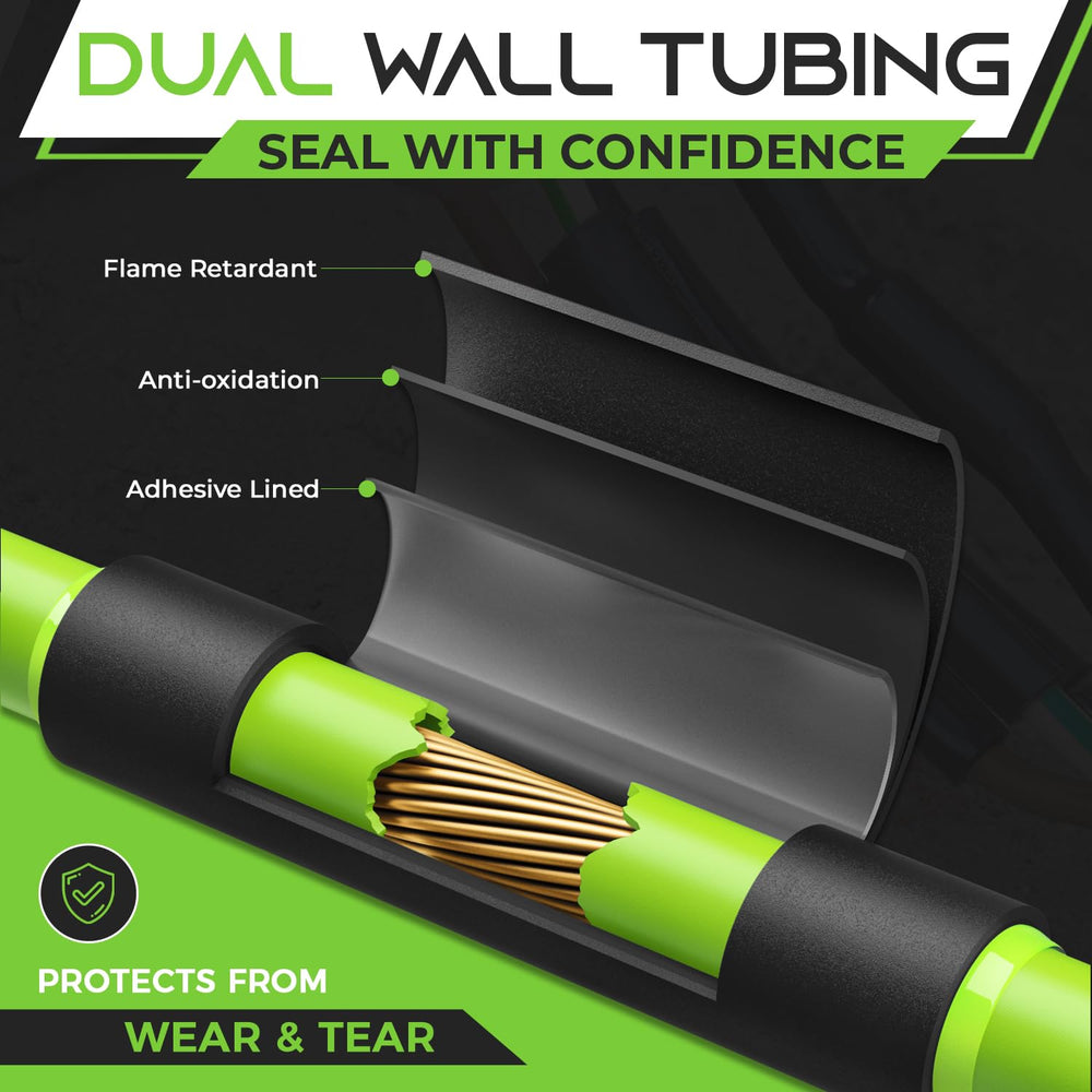 GEARit Heat Shrink Tubing 1-1/2 in 50ft Black 3:1 Adhesive Lined Dual Wall