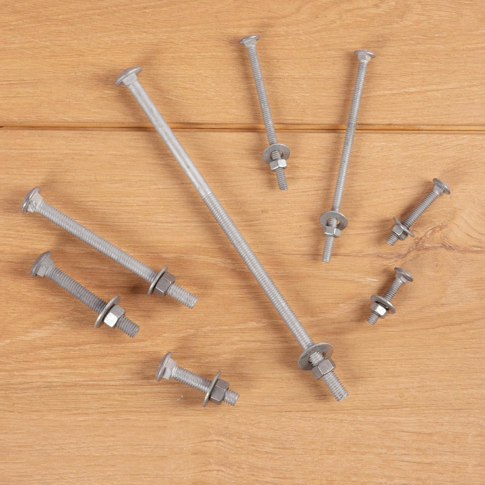 1/2" x 2" Carriage Bolts (25 PCS), Hot Dip Galvanized, Heavy Duty R...