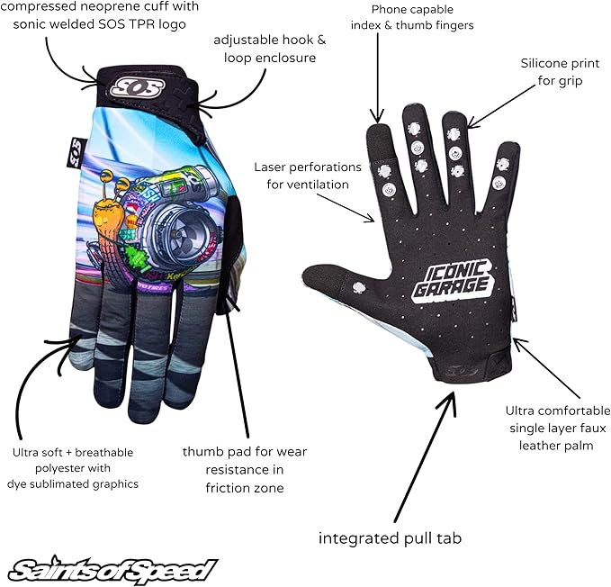 Saints of Speed Dirt Bike Gloves – Motocross, Mountain Bike, Motorcycle