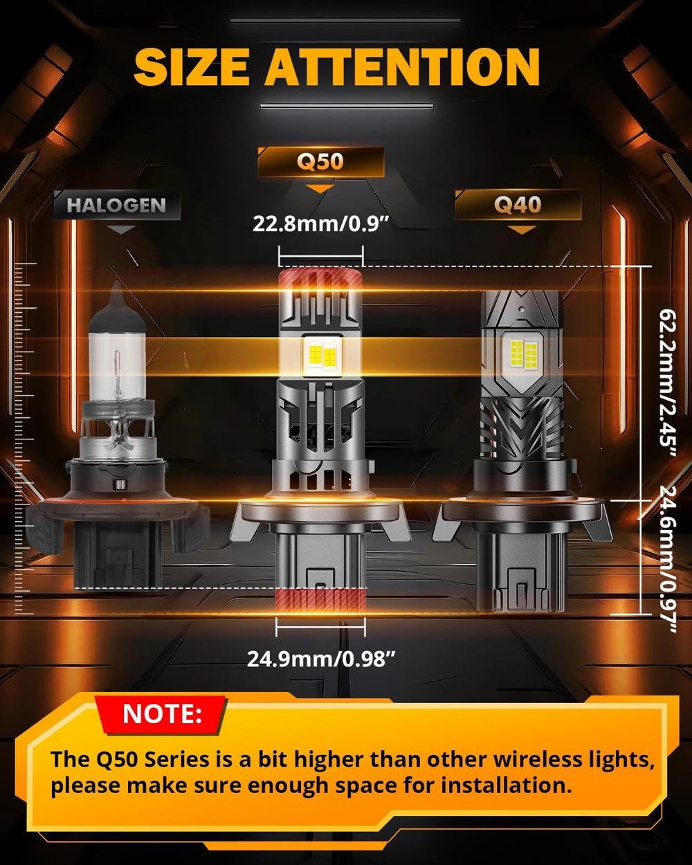 Auxbeam H 13 Powersports Light, 36000LM 900% Brighter 9008 Light For Off-Road...
