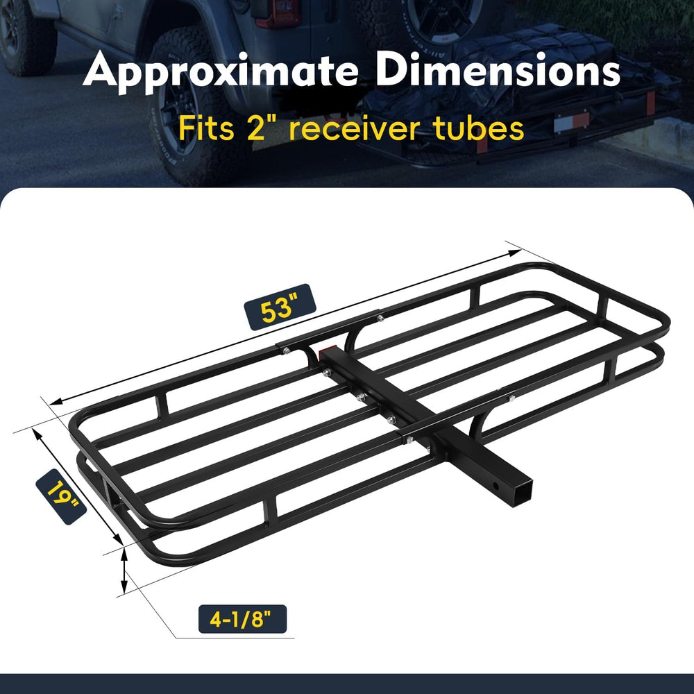 53" x 19" x 5" Hitch Cargo Carrier, 500 Lbs Heavy Duty Trailer...
