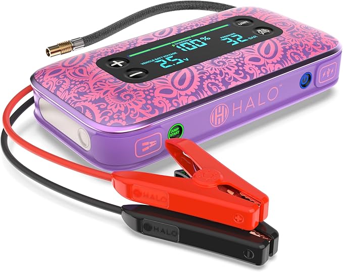 HALO Bolt Air+ 1750 Portable Car Battery Jump Starter | 130 PSI Air Compressor