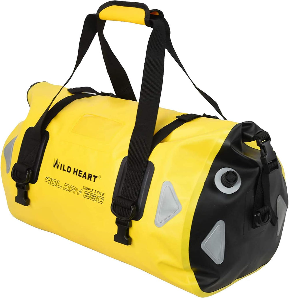 WILD HEART Waterproof Motorcycle Duffel Dry Bag, Yellow, 100L