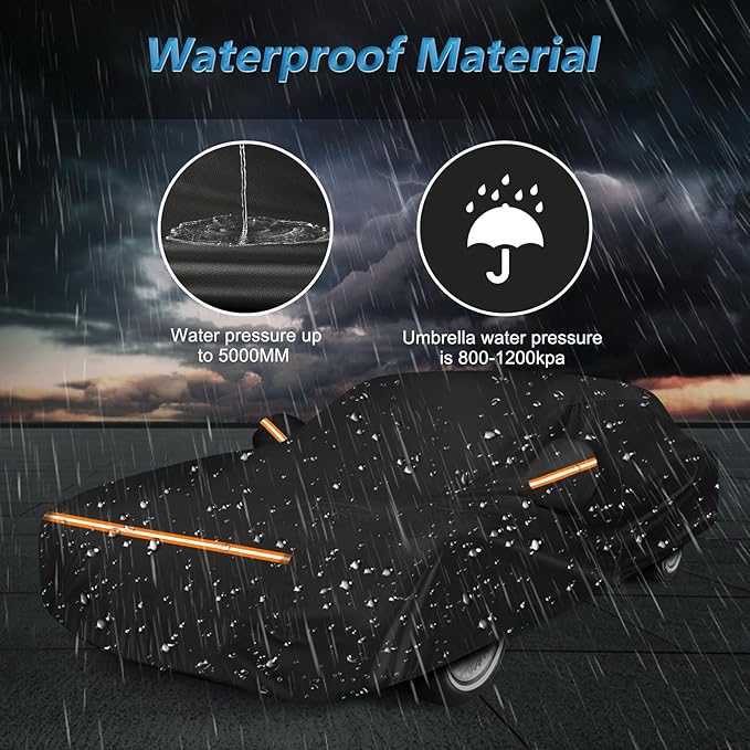 Car Cover for Cadillac Deville 1985-1993 Sedan 4 Door Waterproof All Weather