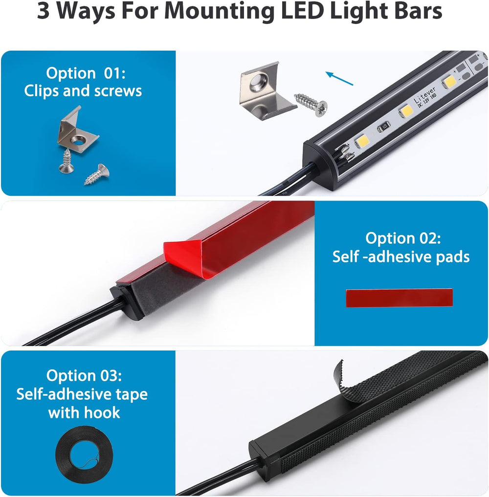 Litever LED Safe Lighting Kit Plug in. Door Control Activated. 5000K